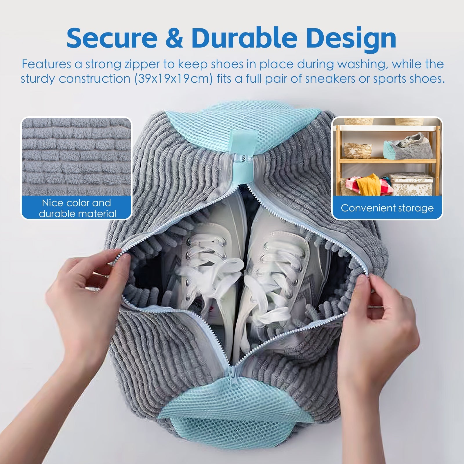 2Pcs Portable Shoe Washing Bag 5