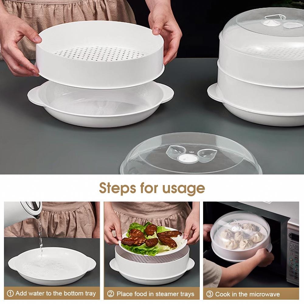 2 Tier Microwave Steamer 4