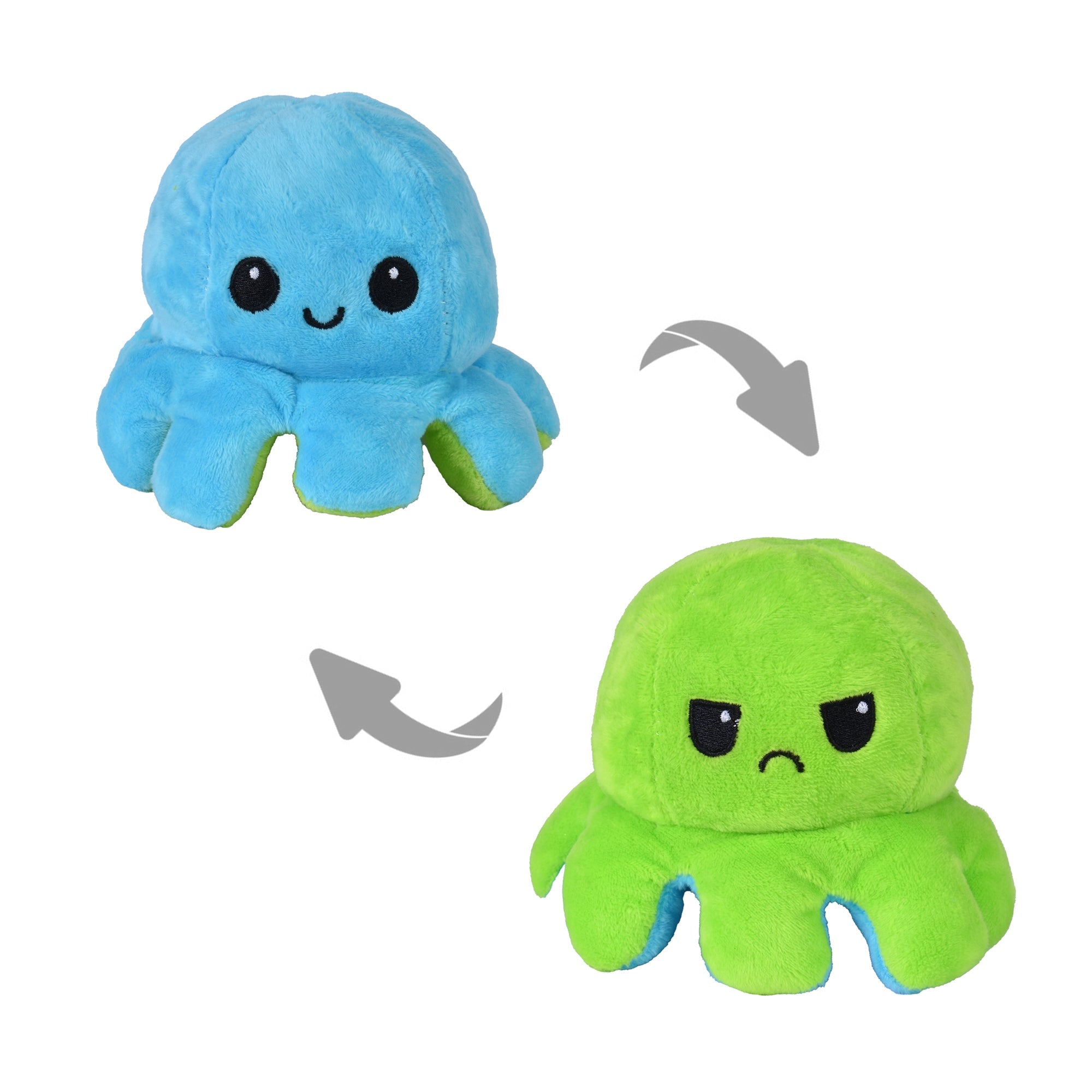 2 pk Flippy Mood Changing Reversible Octopus Plush Toy Assorted Color 4
