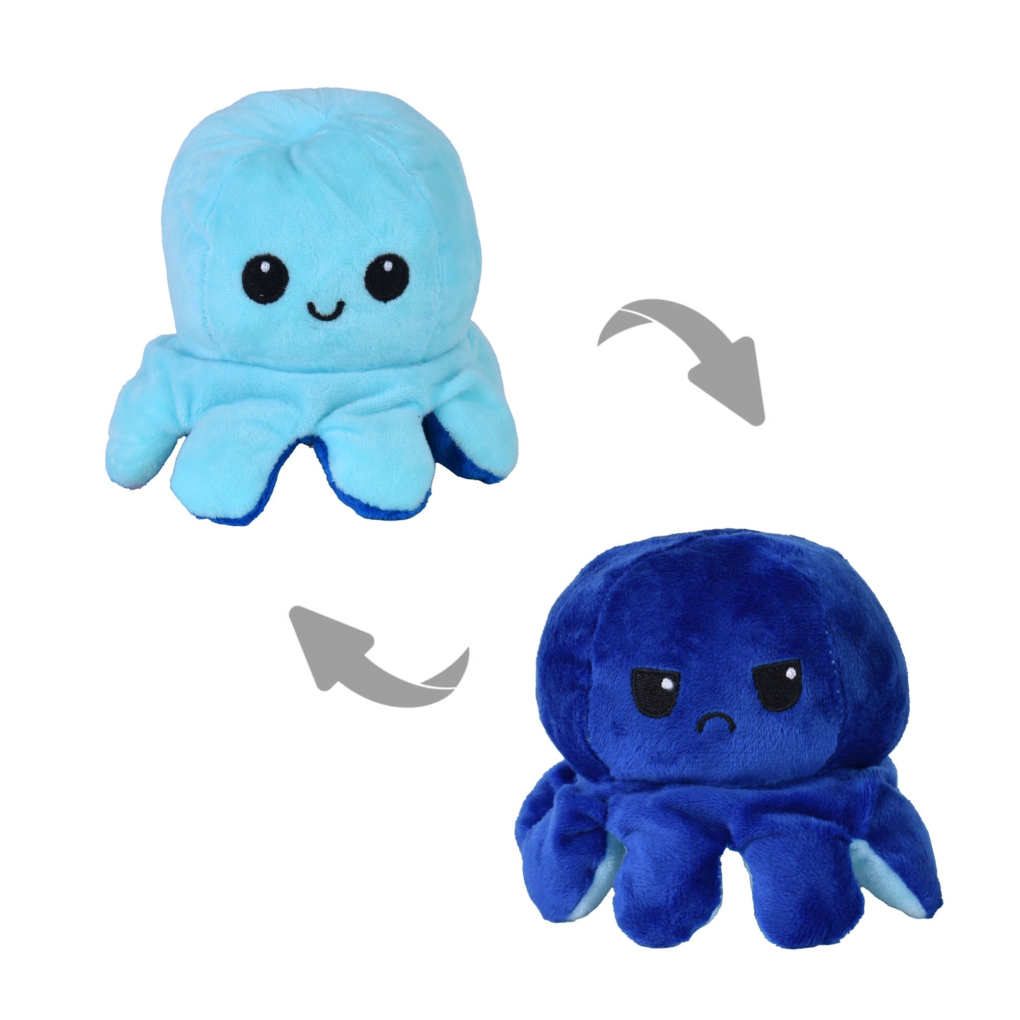 2 pk Flippy Mood Changing Reversible Octopus Plush Toy Assorted Color 5