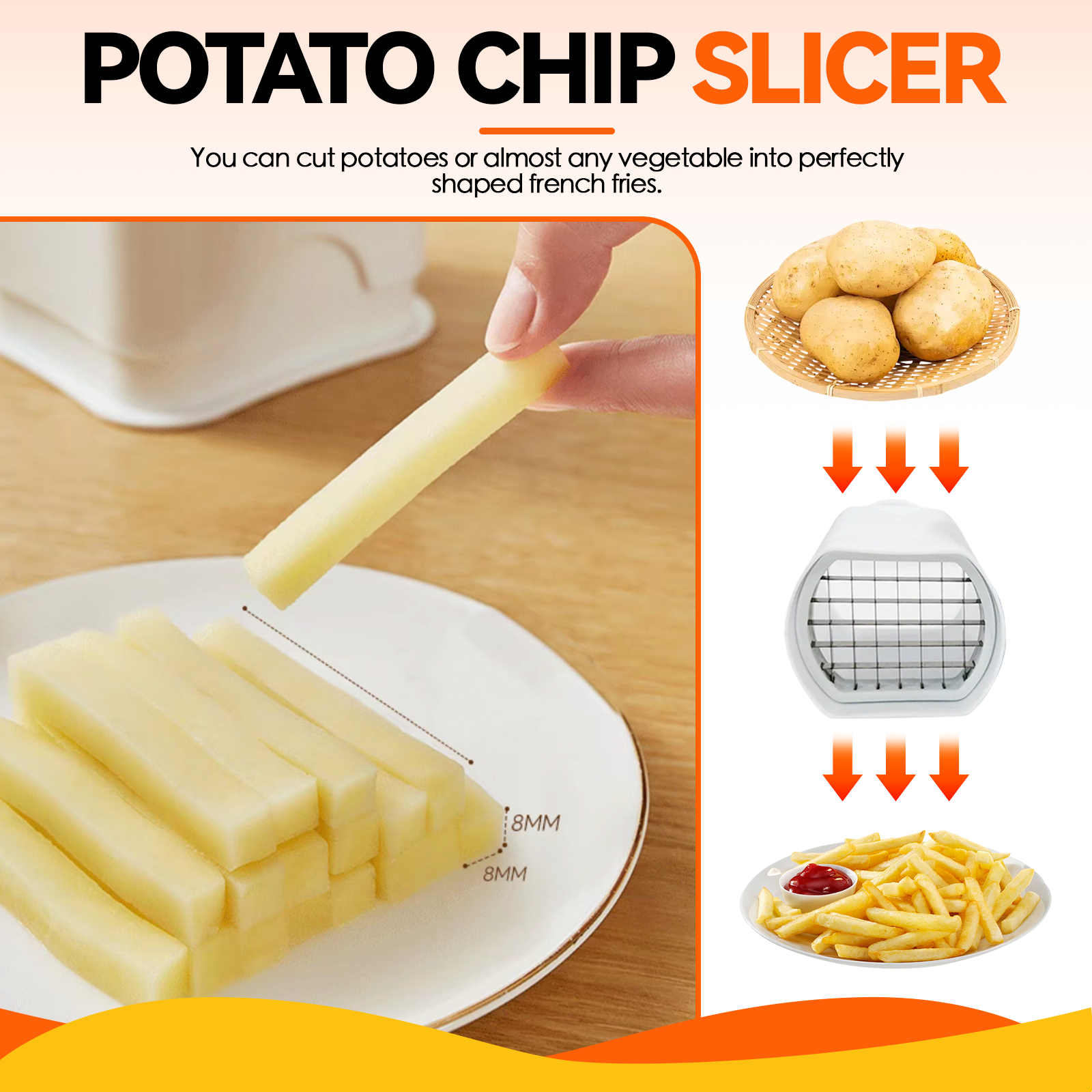Potato Chip Slicer, Fantastic Fries, Quickly Cut Your Own Chips 3
