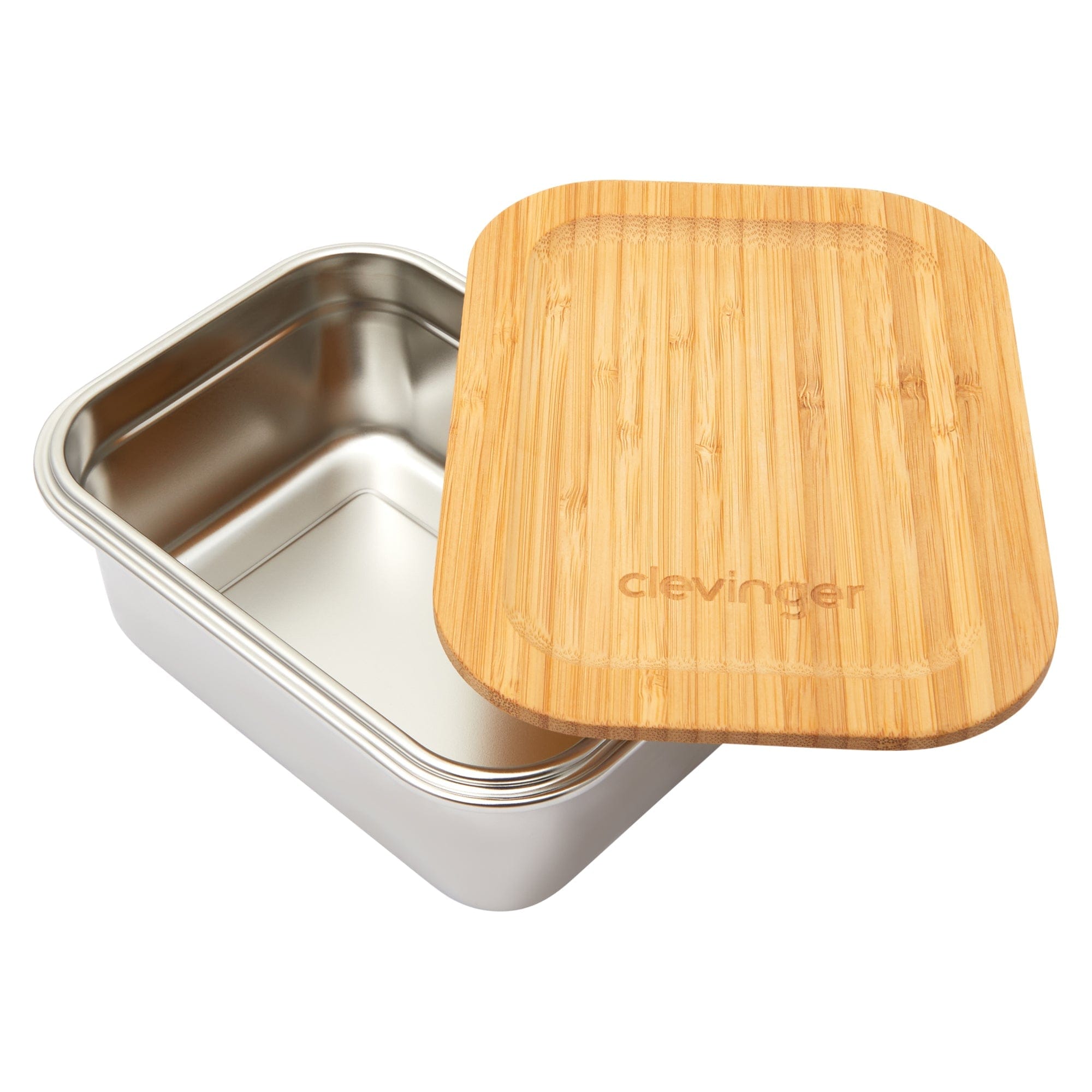 Clevinger Stainless Steel Bamboo Medium Lunch Box 800ml 5