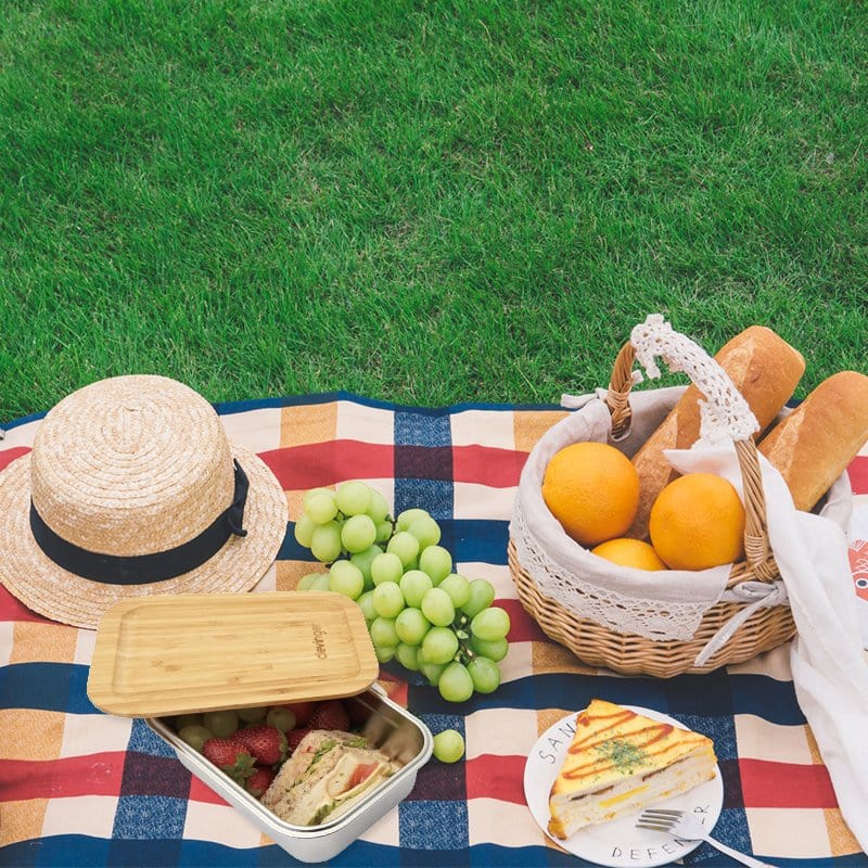 Clevinger Stainless Steel Bamboo Extra Large Lunch Box 2000ml 3