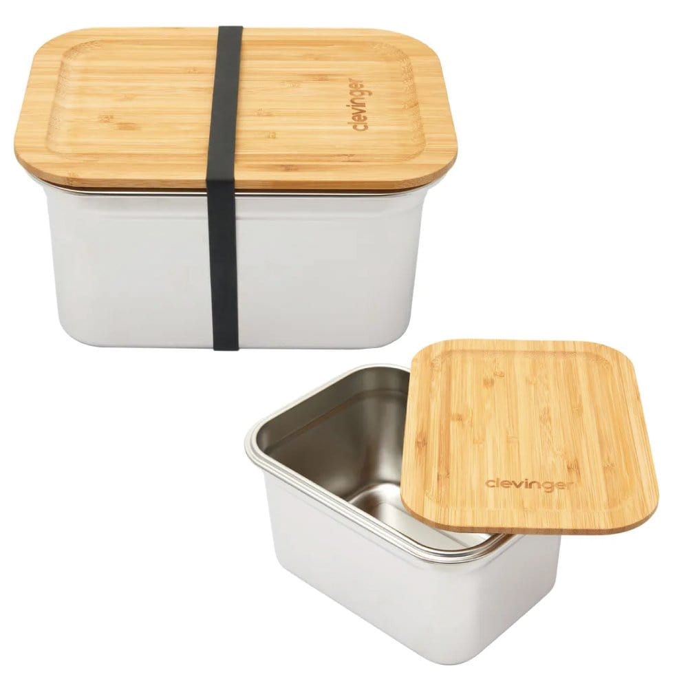 Clevinger Stainless Steel Bamboo Extra Large Lunch Box 2000ml 6