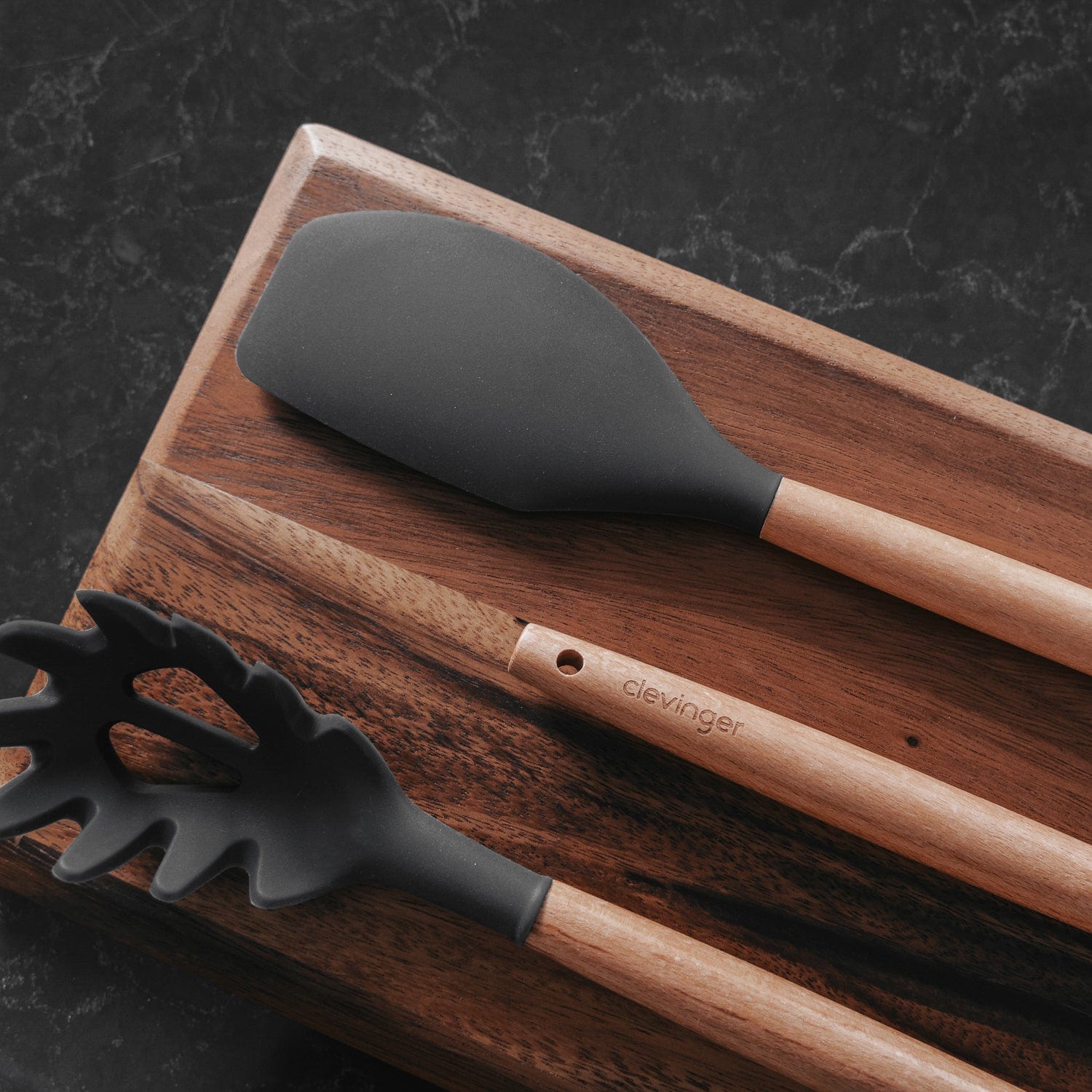 Beechwood & silicone spatula charcoal 3
