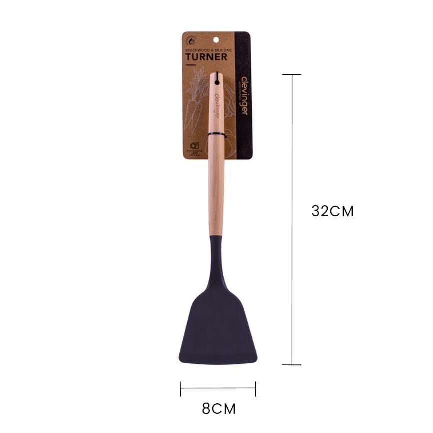 Beechwood & silicone turner charcoal 4