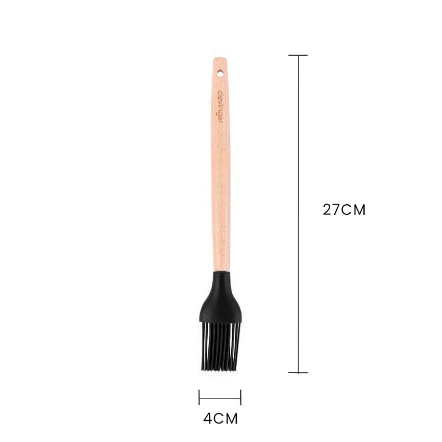 Beechwood & silicone basting brush charcoal 3