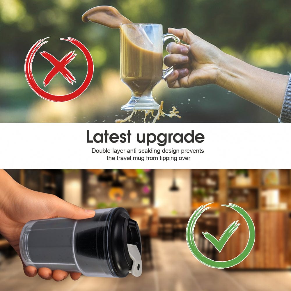 460ml Double wall insulated Coffee Cup Black 5