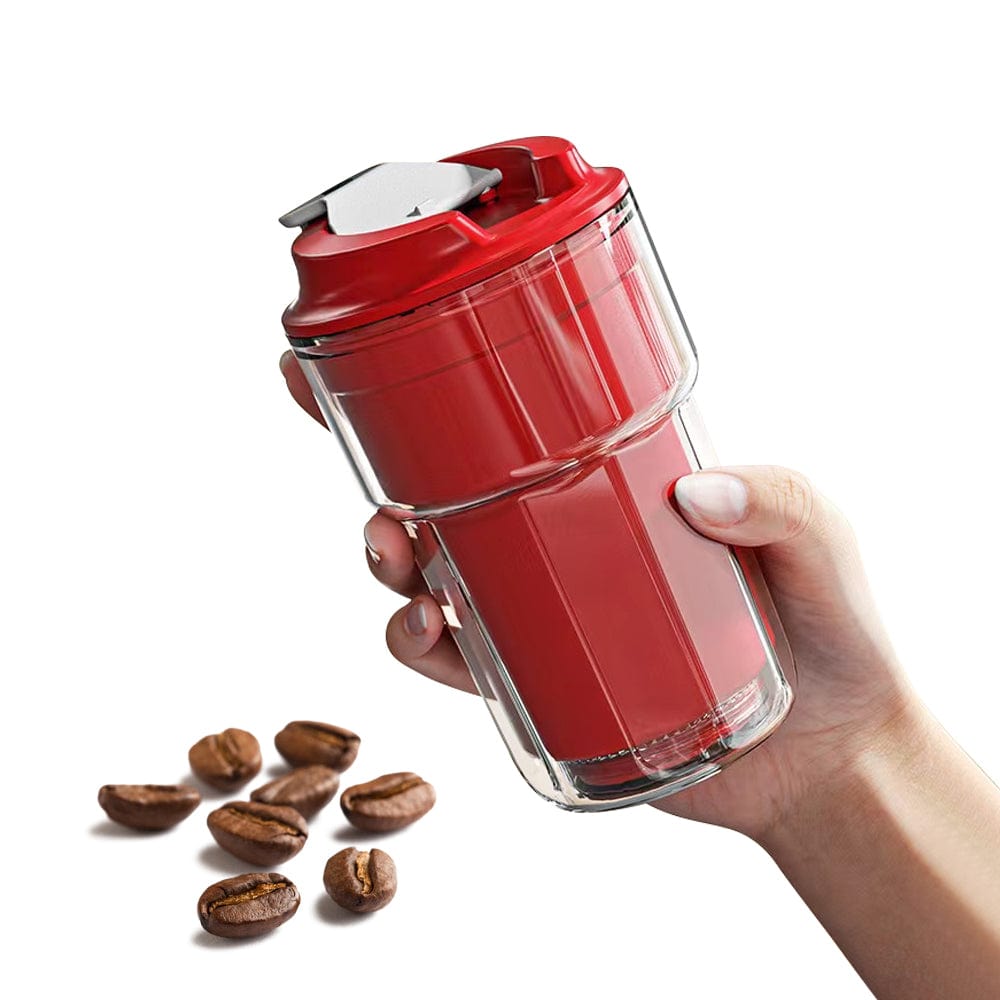 460ml Double wall insulated Coffee Cup Red 3