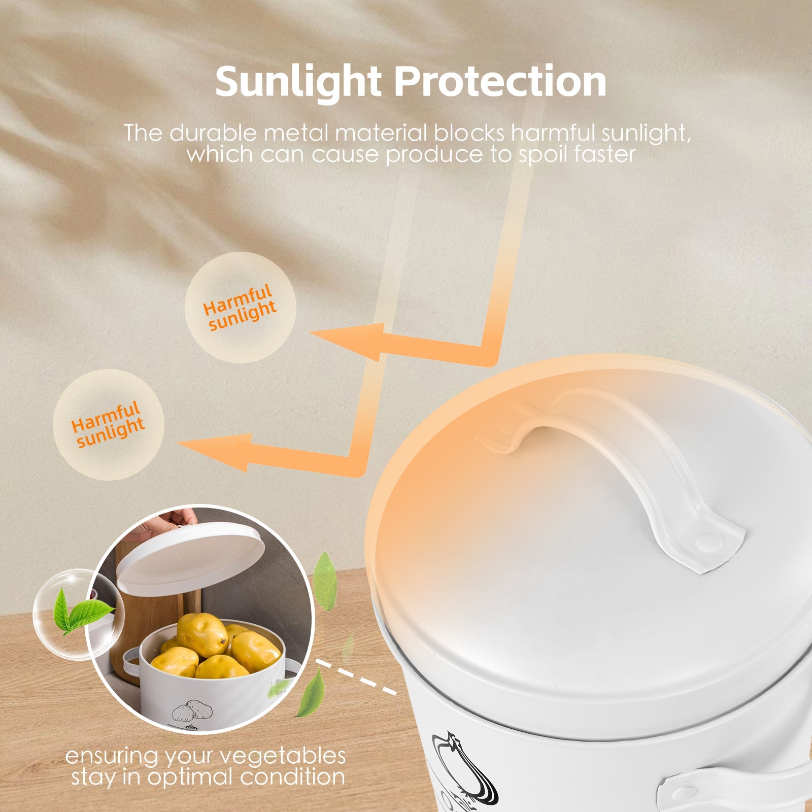 3 pcs Galvanised Iron Fruit Vegetable Storage Tins 4