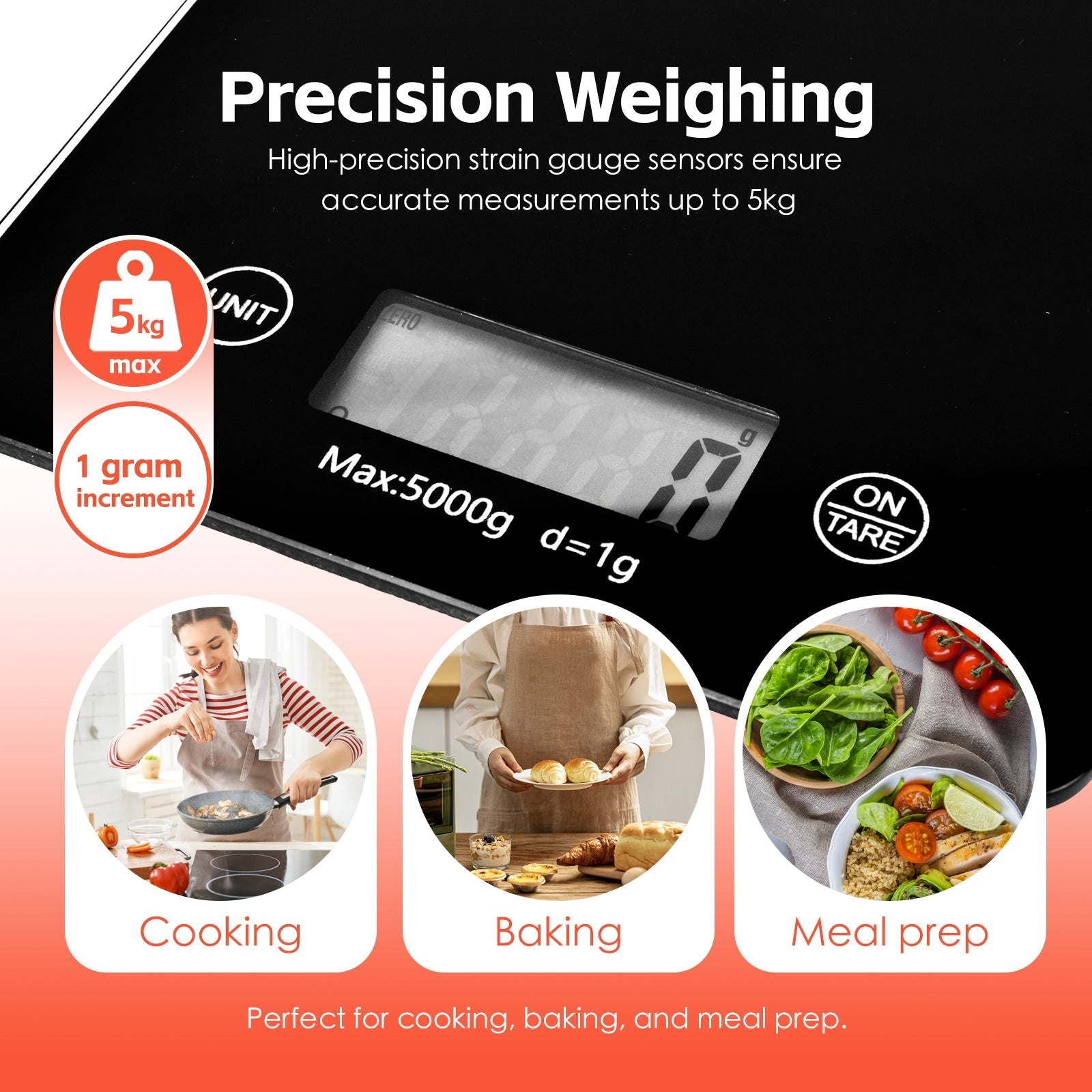 5KG Digital Glass Kitchen Scale 4