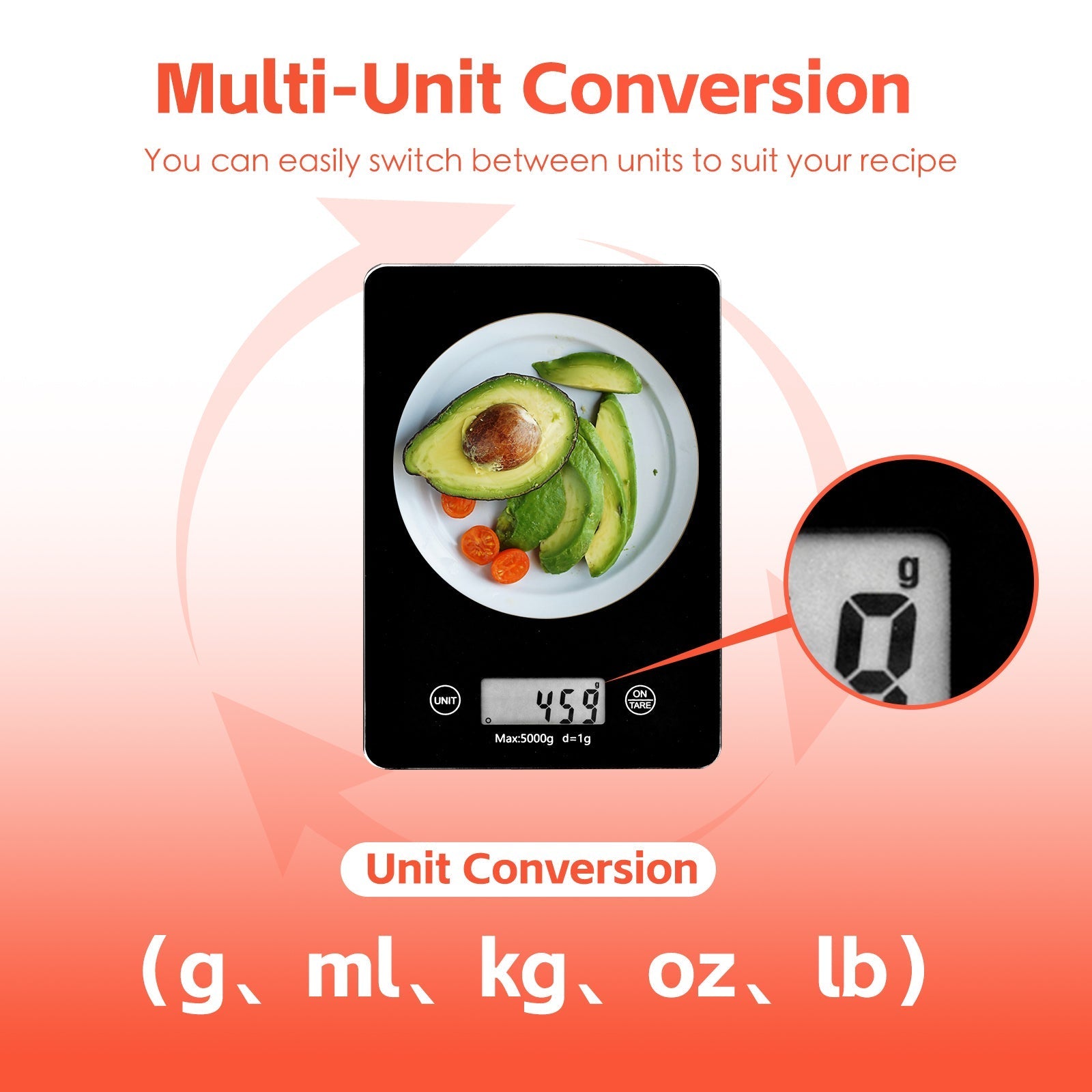 5KG Digital Glass Kitchen Scale 5