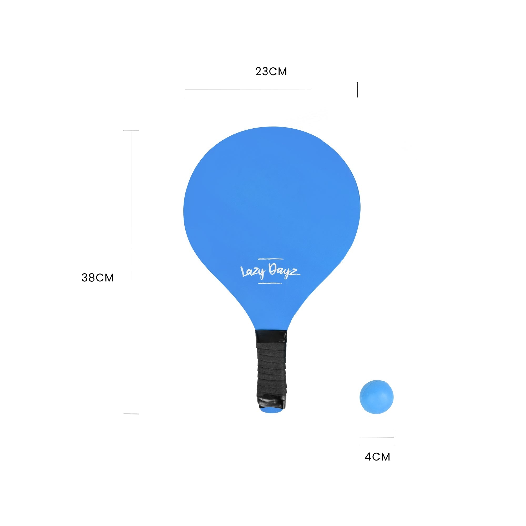 Lazy Dayz Summer Wooden Beach Bats and 2 Balls Blue 4