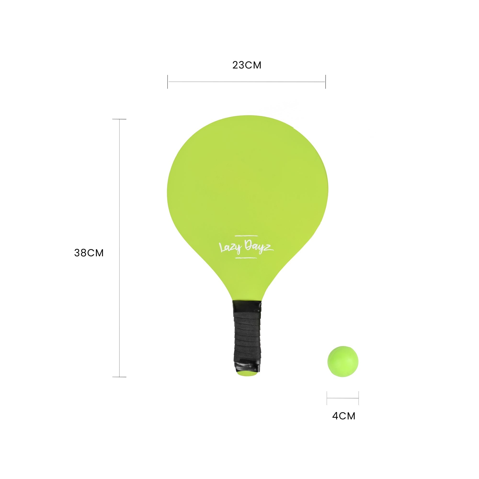Lazy Dayz Summer Wooden Beach Bats and 2 Balls Green 4