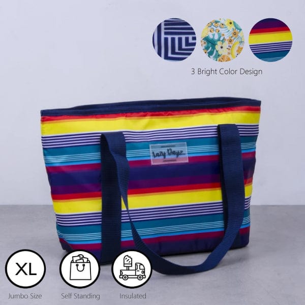 6L Food Safe Insulated Jumbo Cooler Tote - Rainbow 3