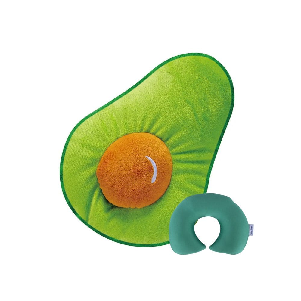 2 Ways Reversible Microfibre Travel Pillow-Avocado/Watermelon 3