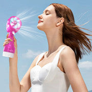 Handhold Battery Powered Personal Water Spray Fan-Blue/Pink - Blue 7