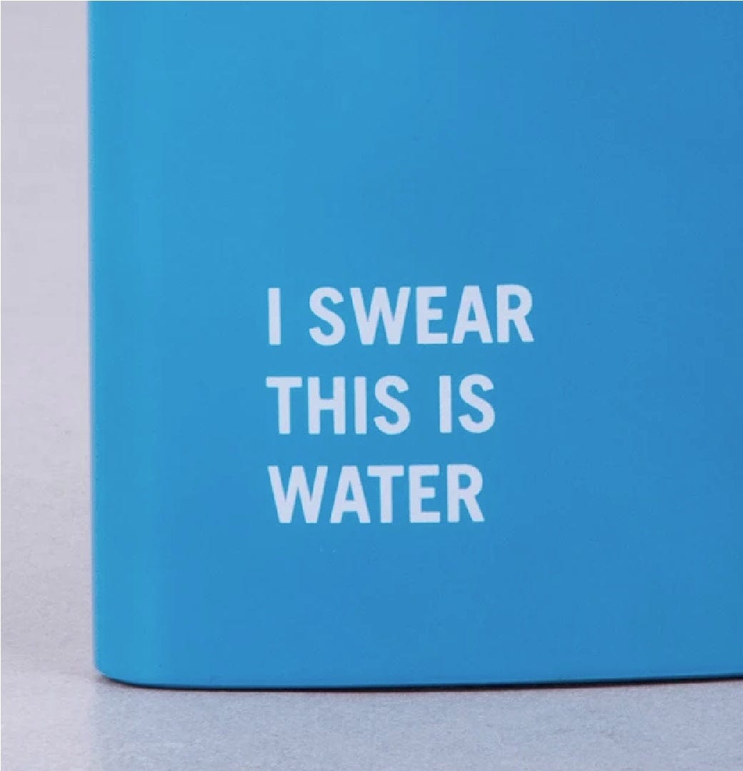 175ml Stainless Steel Hip Flask w Funny Quotes-Blue 3