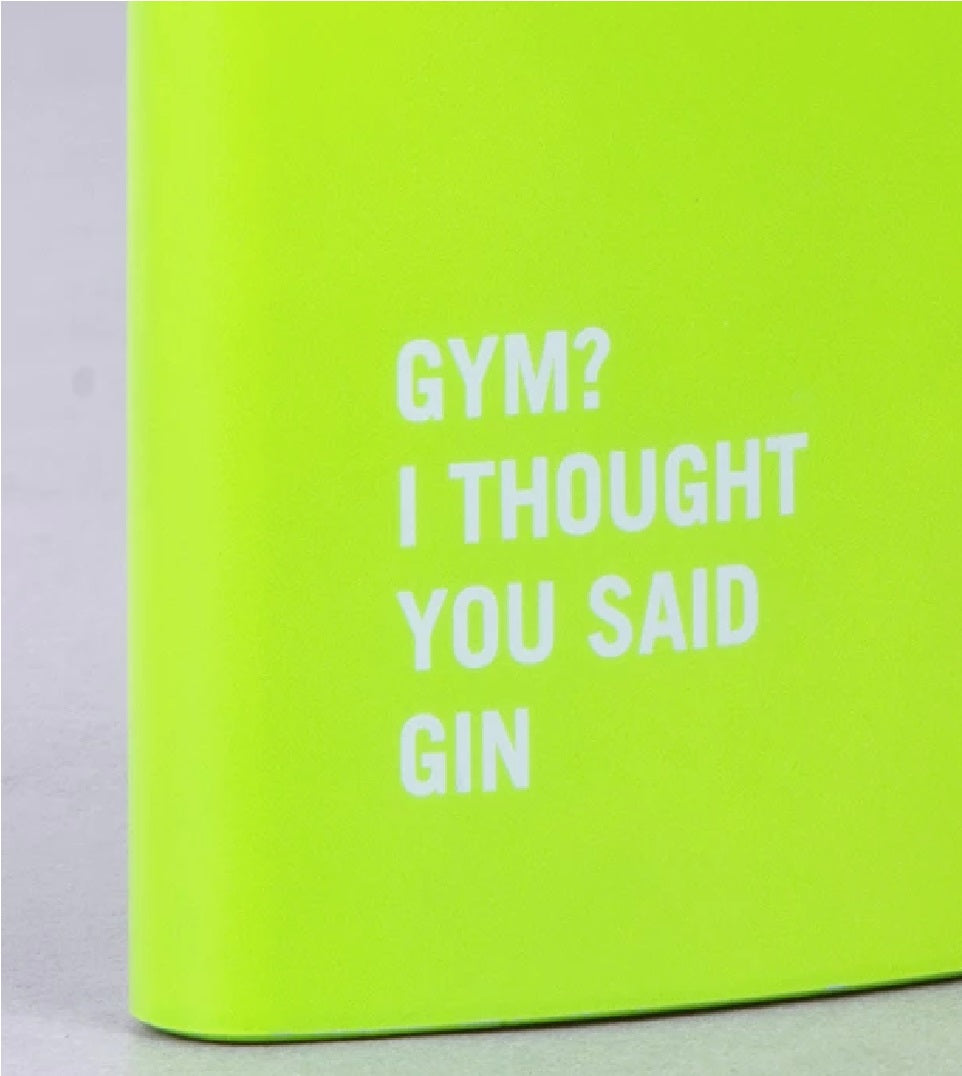 175ml Stainless Steel Hip Flask w Funny Quotes-Green 3
