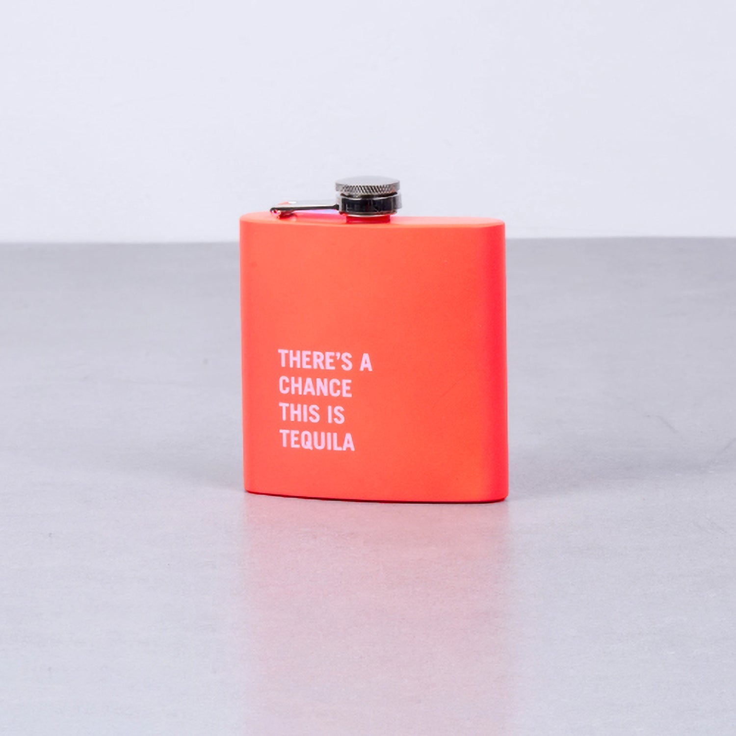 175ml Stainless Steel Hip Flask w Funny Quotes - Peach 4