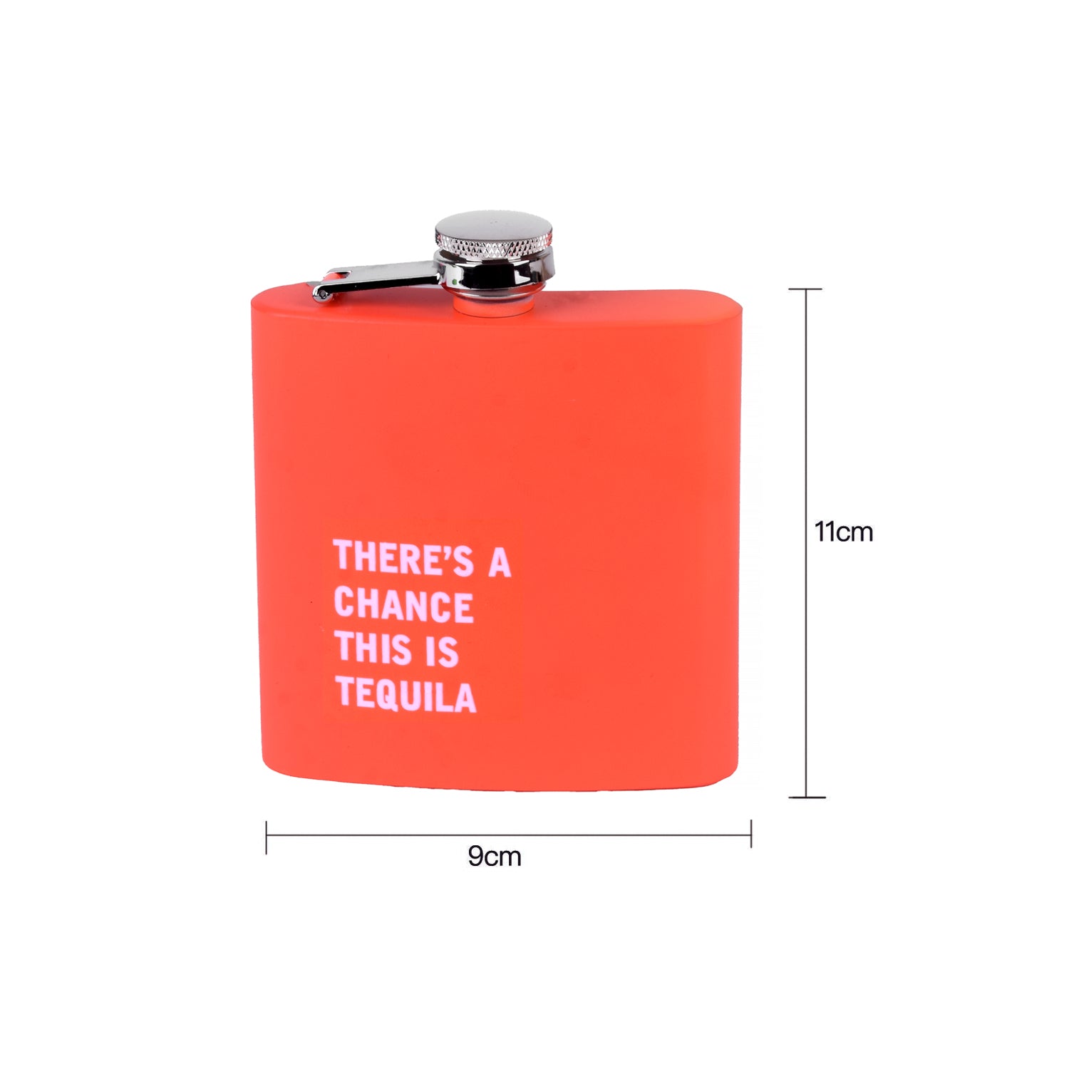 175ml Stainless Steel Hip Flask w Funny Quotes - Peach 5