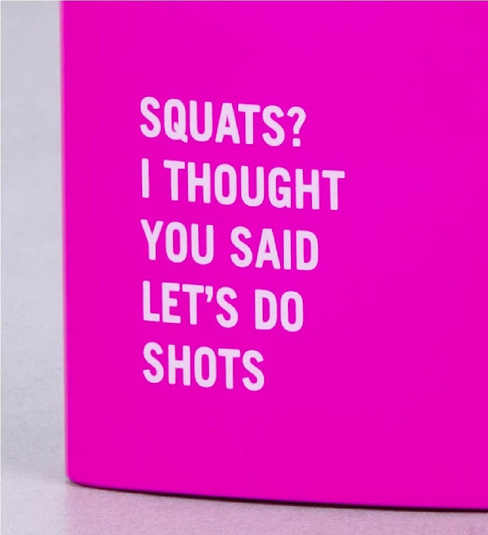 175ml Stainless Steel Hip Flask w Funny Quotes-Pink 5