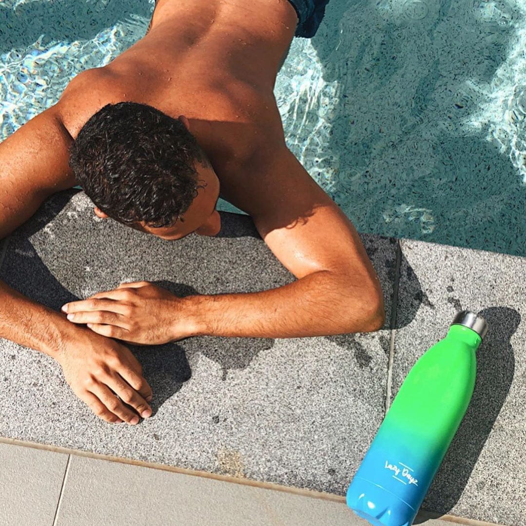 Lazy Dayz Jumbo Drink Bottle 1L - Yellow Peach Ombre 2