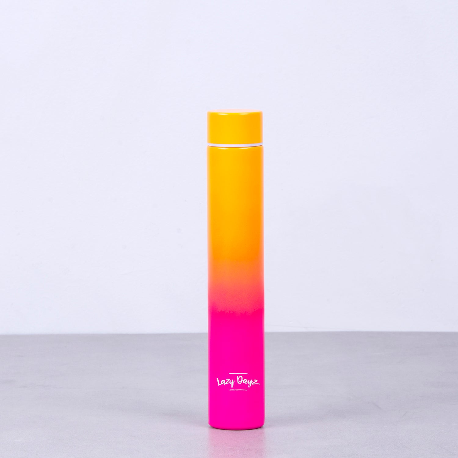 Lazy Dayz Slimline Drink Bottle 300ml - Orange Pink Ombre 3