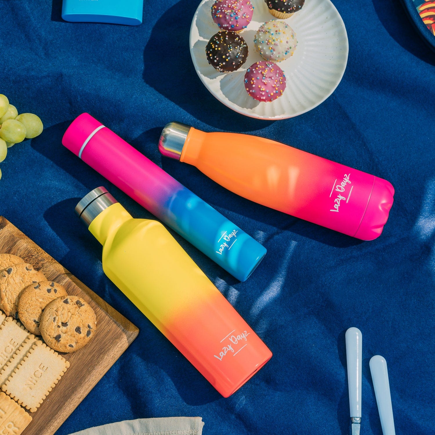 Lazy Dayz 300ml Slimline Insulated Drink Bottle - Yellow Peach Ombre 3