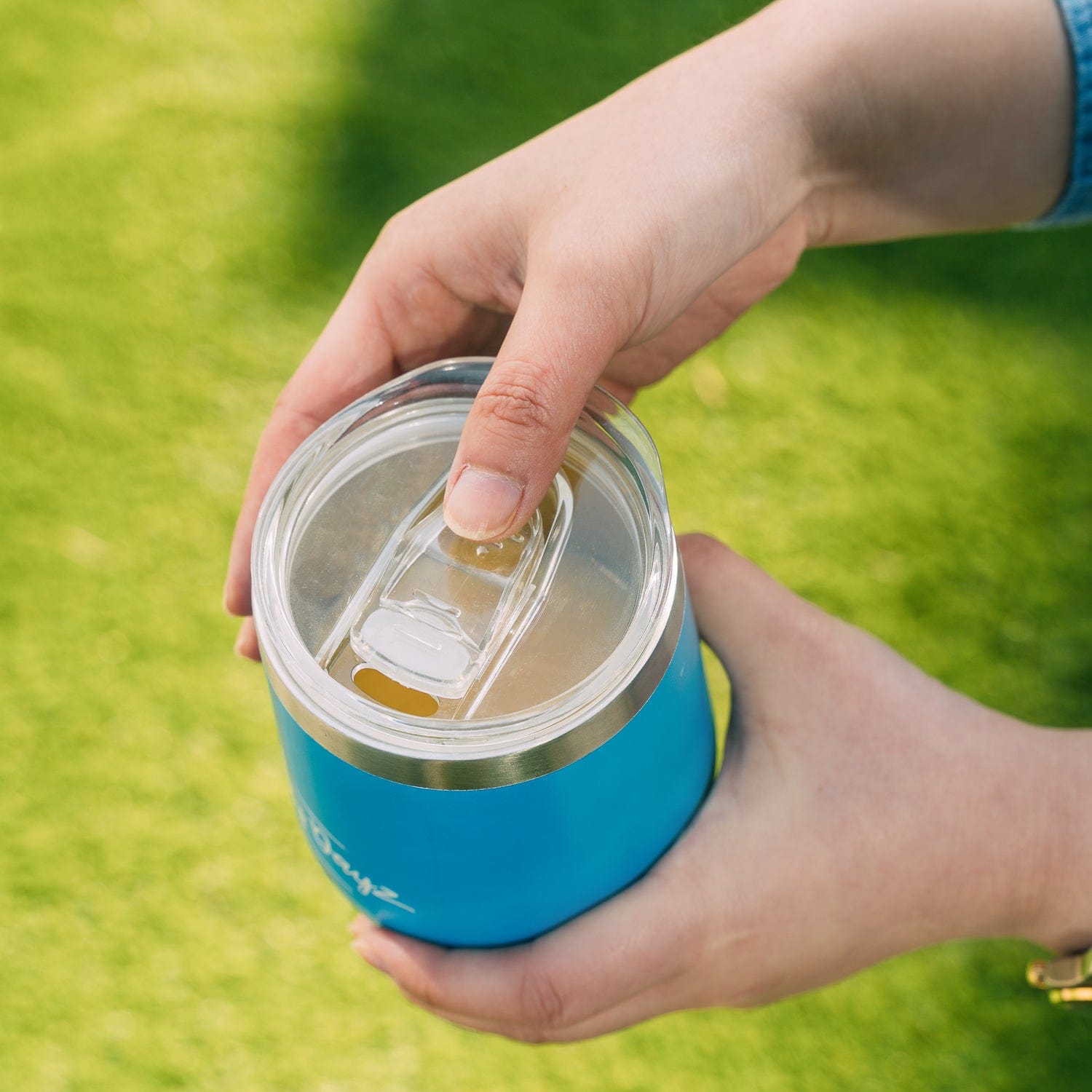 Lazy Dayz Stemless Wine Cup 350ml - Blue 3