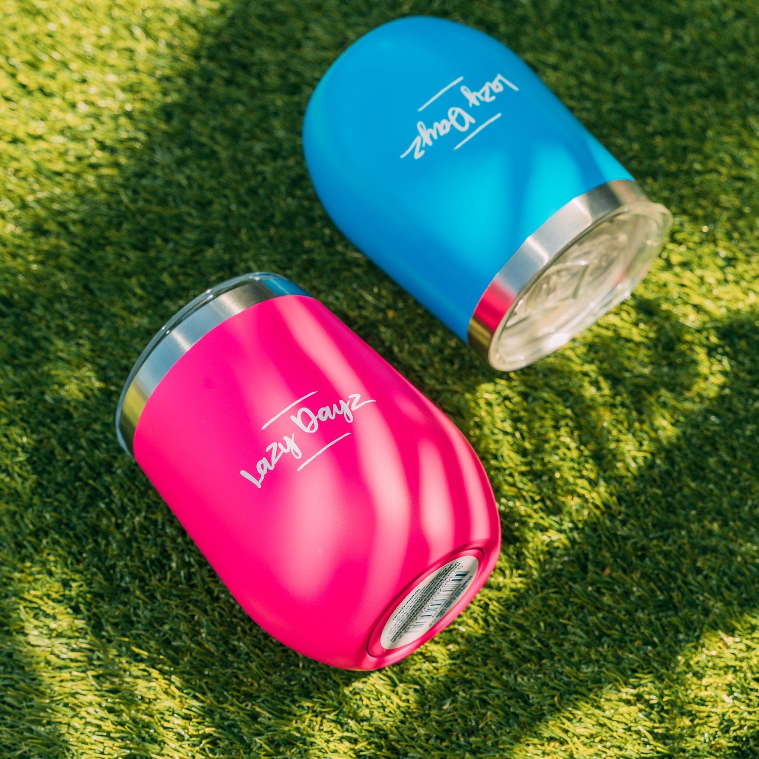 Lazy Dayz Stemless Wine Cup 350ml - Pink 6