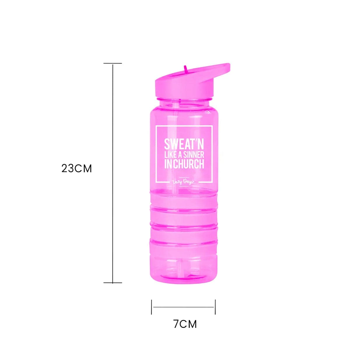 Lazy Dayz Sports Bottle 750ml - Pink 6