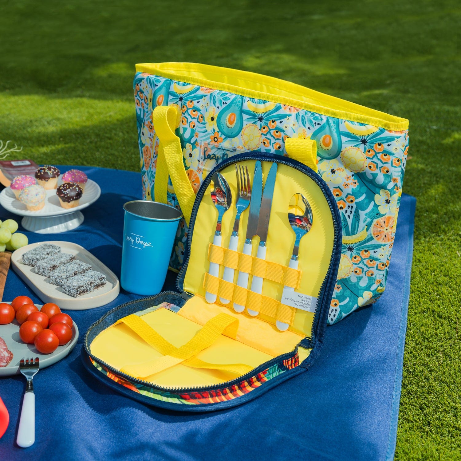 Lazy Dayz Picnic Cutlery Wallet Set - Mossman 3
