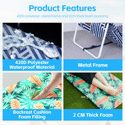 Lazy Dayz Fold Up Beach Lounger - Makena 9