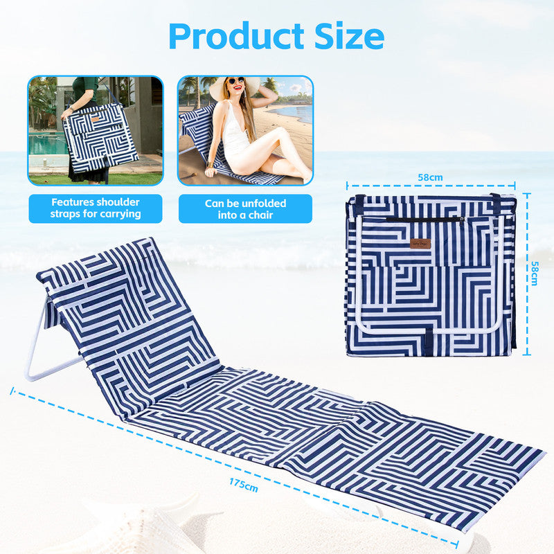 Lazy Dayz Fold Up Beach Lounger - Makena 11