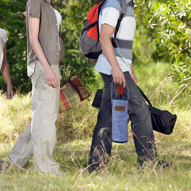 Lazy Dayz Insulated Wine Bottle Tote - Makena 3