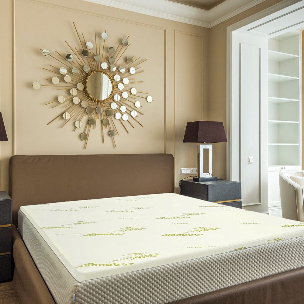 4cm Memory Foam Mattress Topper with Bamboo Cover - Double 4