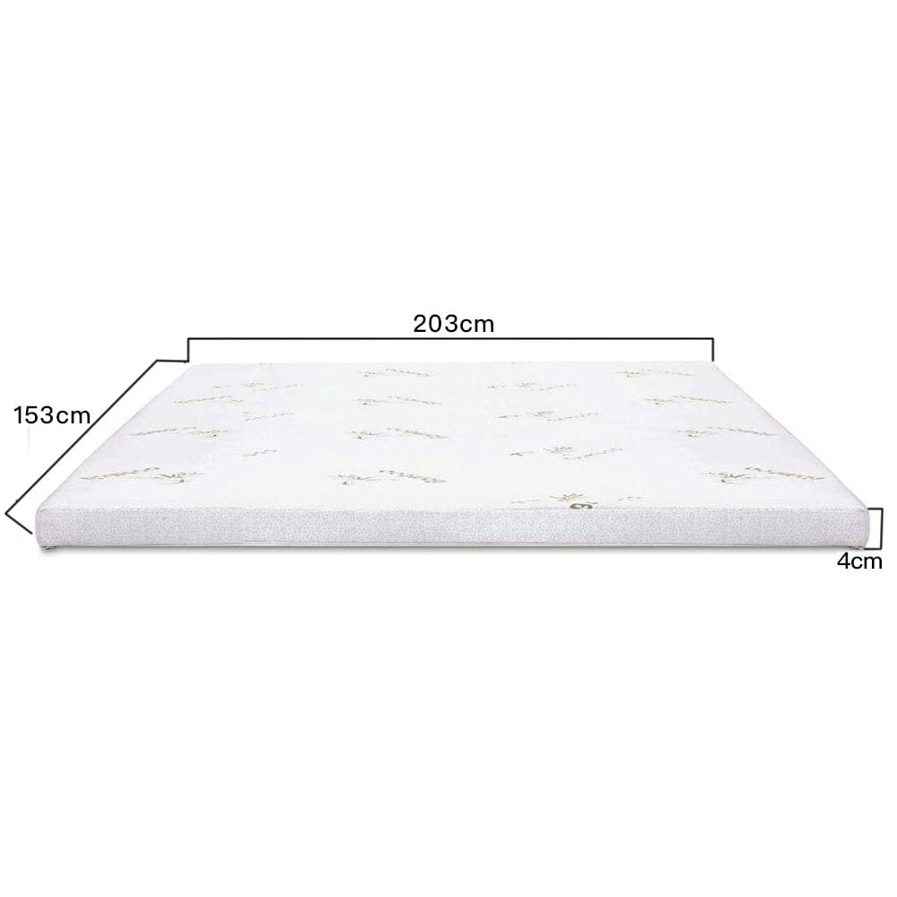 4cm Memory Foam Mattress Topper with Bamboo Cover - Queen 4
