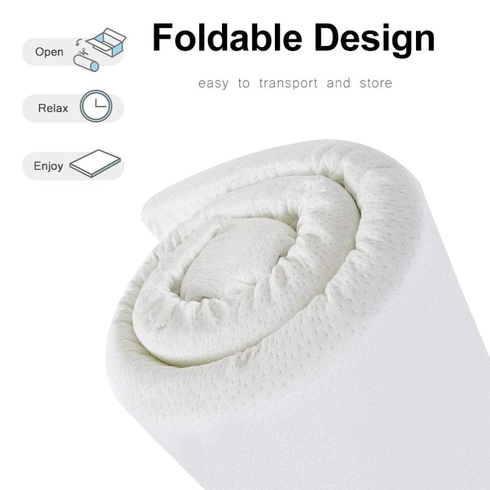 4cm Memory Foam Mattress Topper with Bamboo Cover - Queen 5