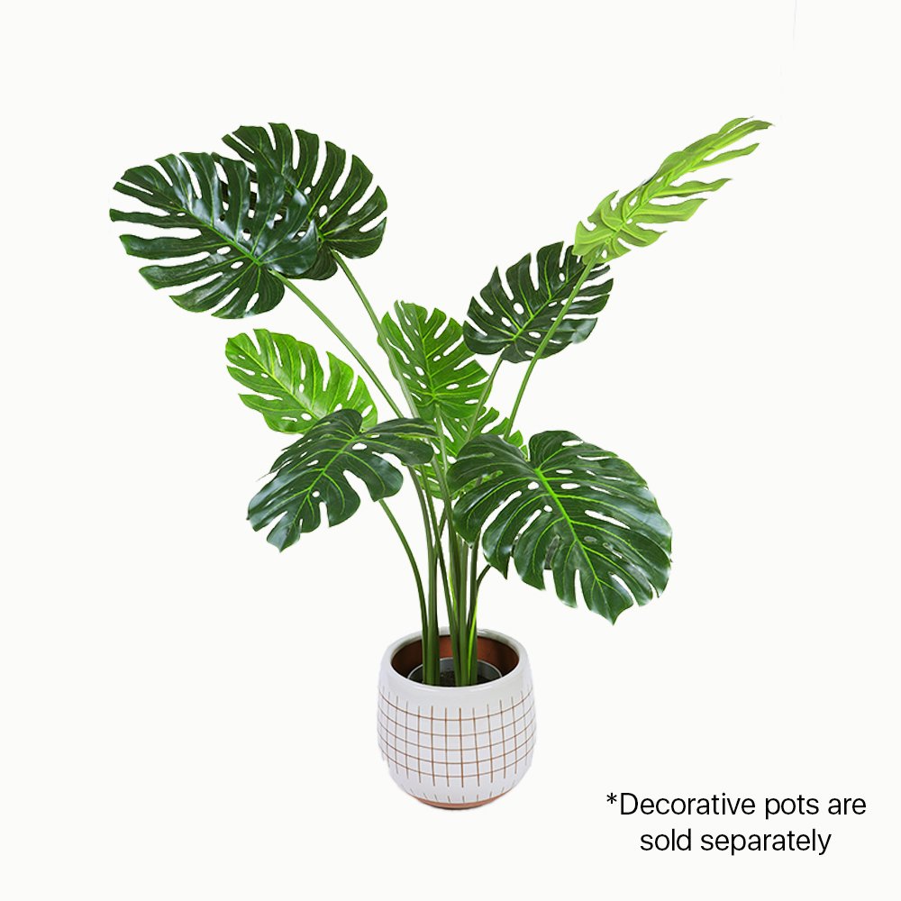 120cm Faux Artificial Home Decor Potted Monstera Plant 3