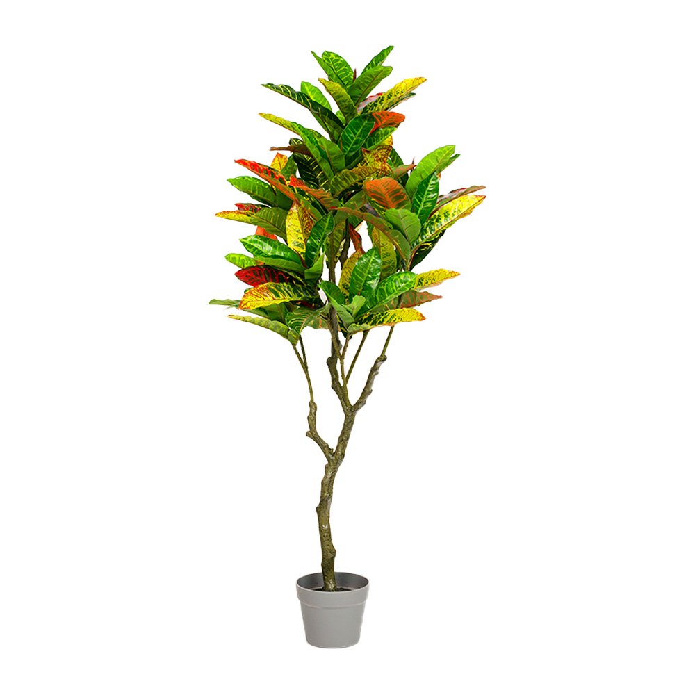 125cm Faux Artificial Home Decor Potted Codiaeum Plant 2