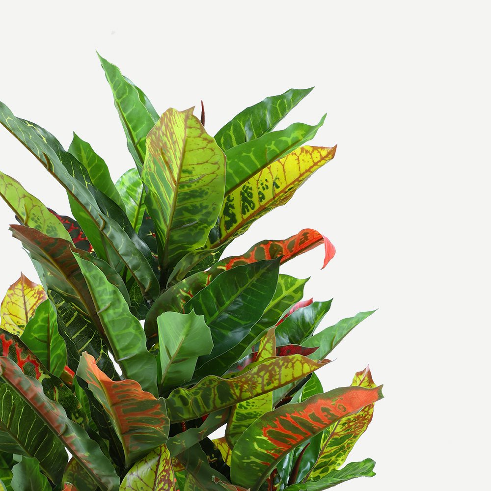 125cm Faux Artificial Home Decor Potted Codiaeum Plant 5