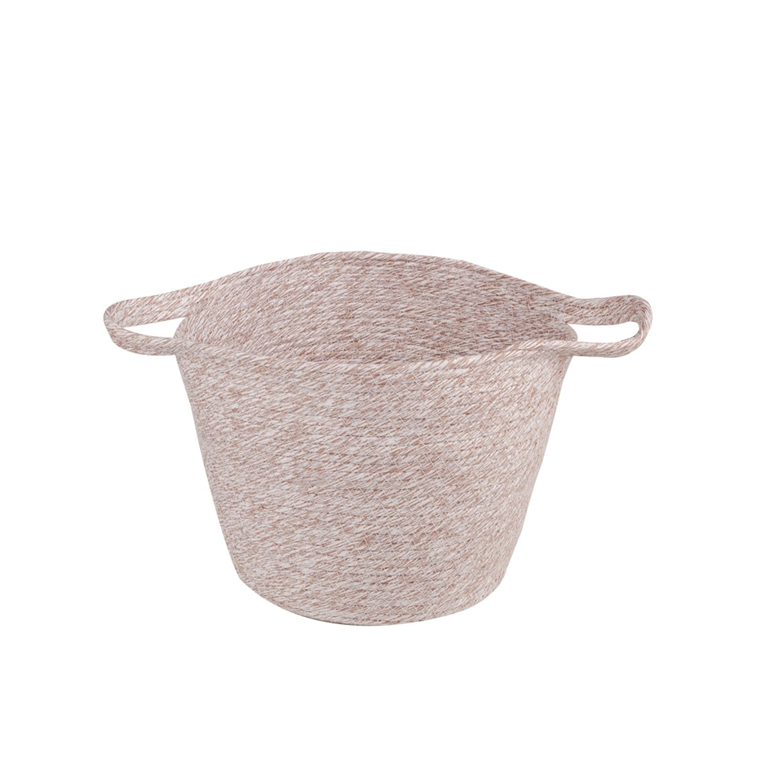 2 Piece Cotton Rope String Carry Handles Storage Baskets Set 5