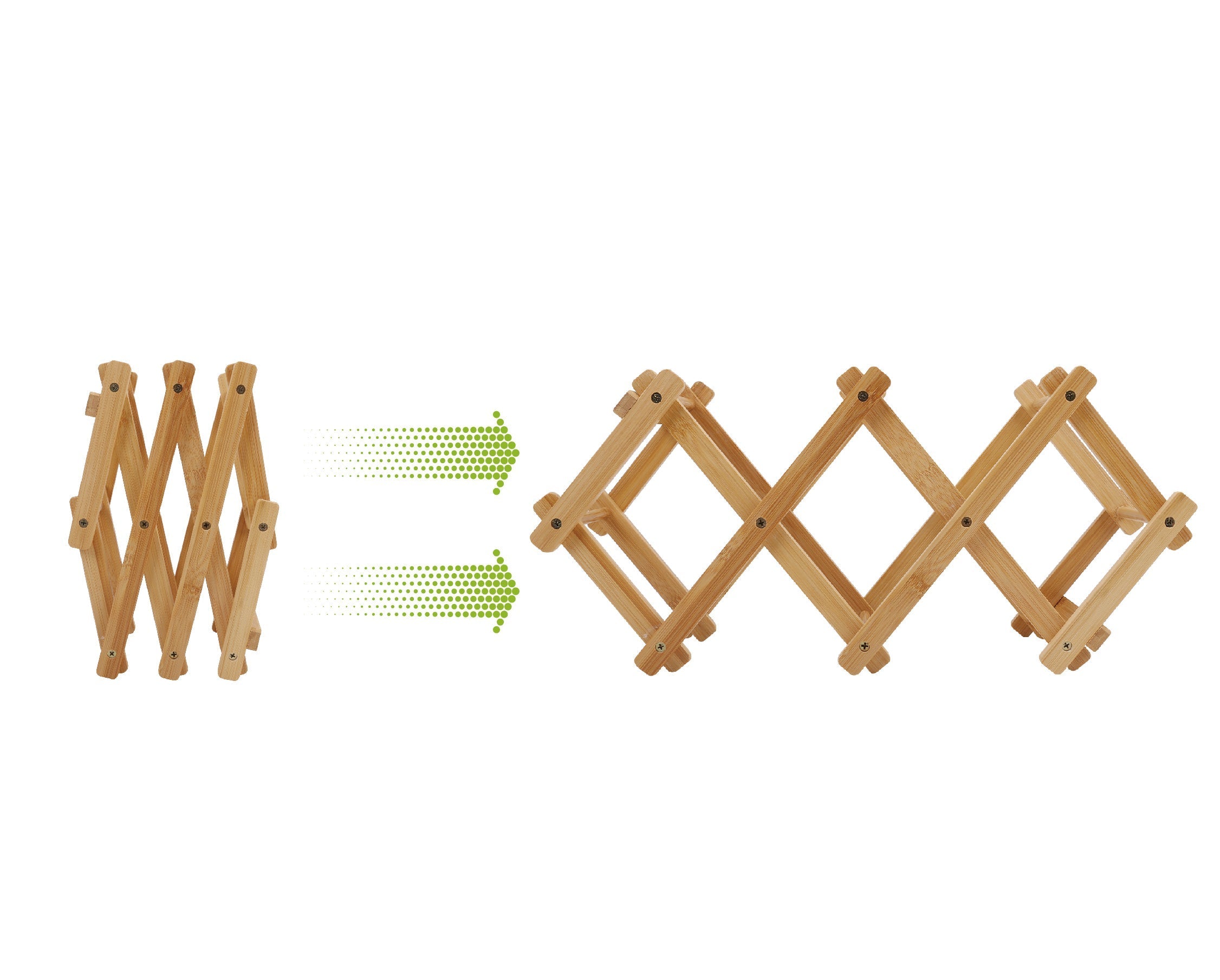 Bamboo Foldable Wine Bottle Holder 3