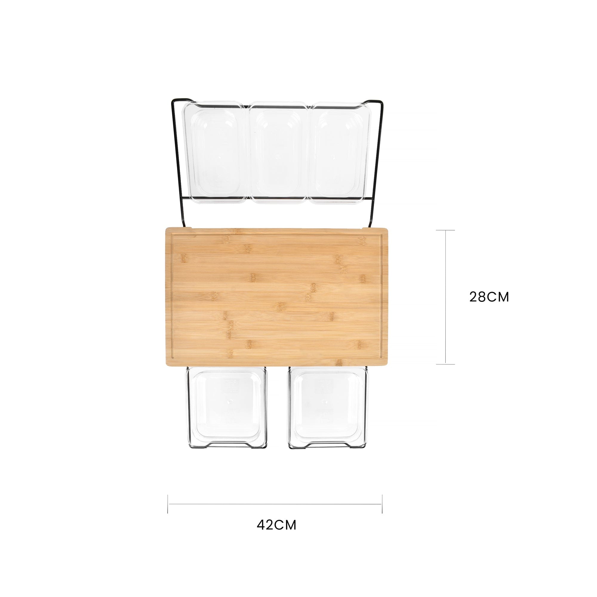 Extensible Bamboo Cutting Board Set 4