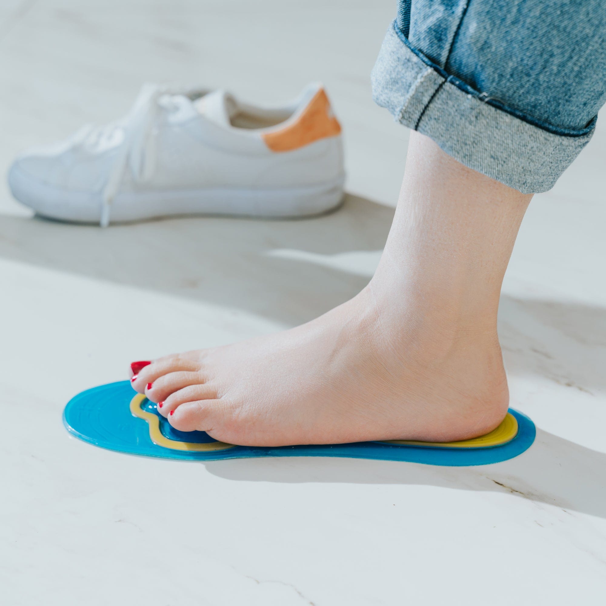 2x Men's Gel Insoles, Arch Support Pads, Large 3