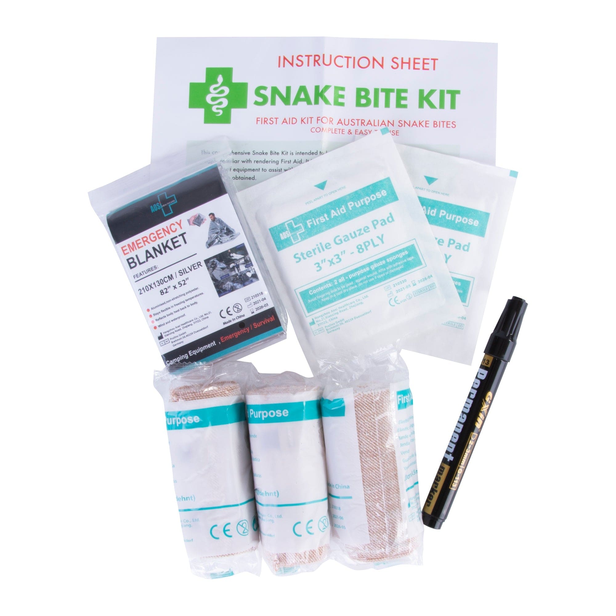 Snake Bite Emergency First Aid Kit 9 Piece 3