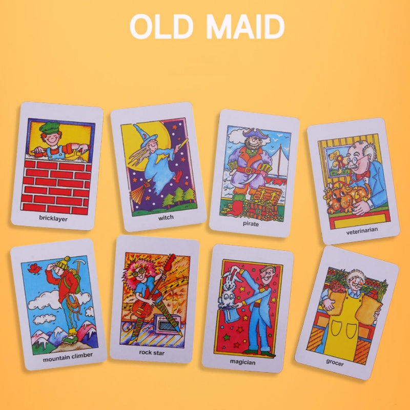 Crazy Eight Hearts Old Maid Fish Educational children card games - Set of 4 Assorted 5