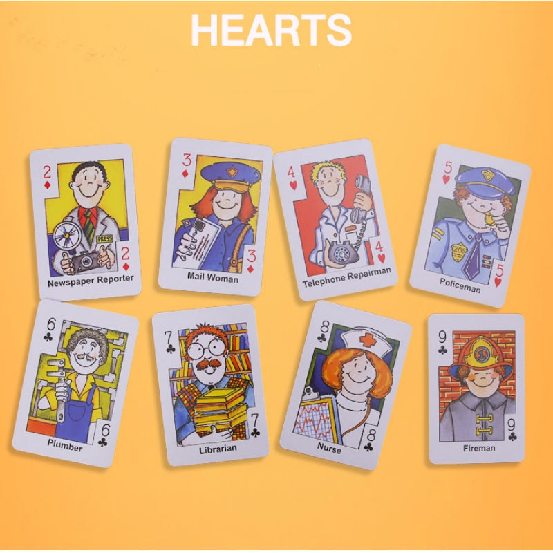Crazy Eight Hearts Old Maid Fish Educational children card games - Hearts 8
