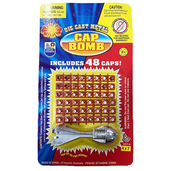 2 x Diecast Cap Bomb with 48 Shots pack, traditional toys 3